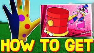 HOW TO GET BONK CLOWN GLOVE + BADGE SHOWCASE in SLAP BATTLES ROBLOX