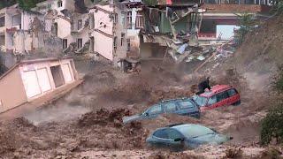 7 Minutes ago in China Mountains Rivers & Dams Collapsed in Sichuan Houses & Cars Destroyed