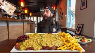 WIN €50 IF YOU CAN FINISH THIS SCHNITZEL CHALLENGE IN GERMANY THATS 10 YEARS OLD  BeardMeatsFood