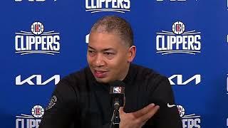 Hes Incredible Tyronn Lue On James Hardens 75th Triple-Double And Clippers Win Against Raptors