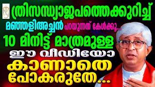 fr jacob manjalylatest speechകർത്താവിന്റെ മാലാഖത്രീസന്ധ്യാജപം