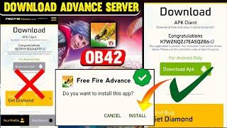 FREE FIRE ADVANCE SERVER DOWNLOAD  HOW TO DOWNLOAD ADVANCE SERVER FREE FIRE OB42  ADVANCE SERVER