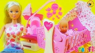 Кукла Штеффи с младенцем познавательный обзор мультфильм для девочек  Play set for kids Baby doll