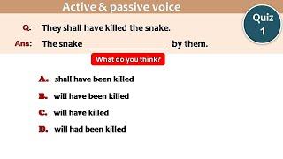 Active Voice vs Passive Voice Quiz  English Grammar Test by Quality Education  Active vs Passive