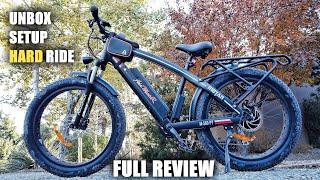 AddMotor Motan M560 All-Terrain Fat Tire Ebike Review - Unbox Setup & Ride Test with Drone Tracking