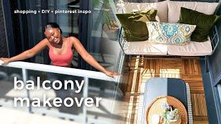 Complete Small Balcony Makeover  DIY Pinterest Inspired Transformation