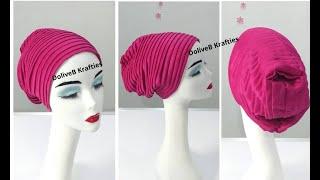 Fully Pleated Turban cap  DIY Turban Making