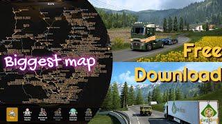 ETS 2 Biggest Map Mod FREE Download and Install GuideEAA Mapa