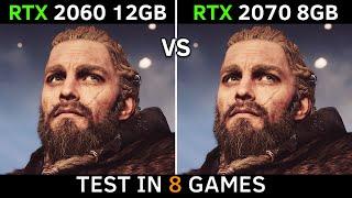 RTX 2060 12GB vs RTX 2070  Test in 8 Games  2022