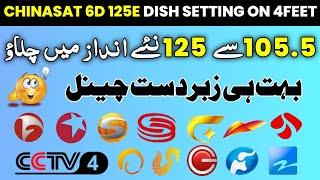 Chinasat 6D 125E Dish Setting On 4Feet Dish  105.5E To 125E