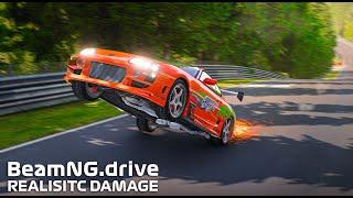 NURBURGRING Jump Compilation BUT With REALISTIC DAMAGE MODEL #9  BeamNG Drive