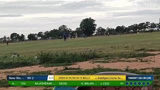 Live Cricket Match  Siddipet Circle Team vs New Risers XI  18-Jul-24 0259 PM 20 overs  Individua