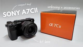 unboxing my first camera  Sony A7Cii w kit lens  accessories + review + sample photos