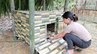 Making a goose cage out of bamboo is simple and super beautiful