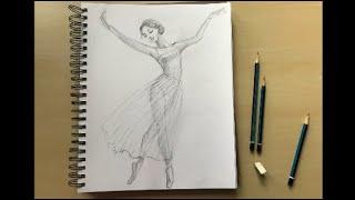 Drawing tutorial HOW TO DRAW A BALLERINA with Natalka Barvinok. Lesson #30