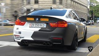 BMW M4 F82 CS INVASION in Zurich Loud Exhaust SOUNDS