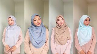 TIPS DAN CARA MUDAH UNTUK PEMULA PAKAI HIJAB MENUTUP DADA UNTUK LEBARAN