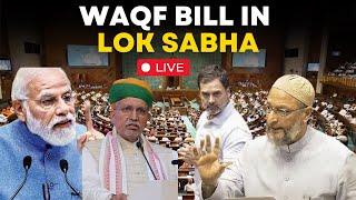 Lok Sabha LIVE  Waqf Bill in Lok Sabha  Parliament session 2024   Waqf Law  Sansad  BJP Vs Cong