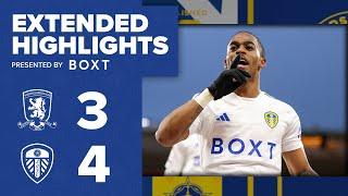 Extended highlights Middlesbrough 3-4 Leeds United  EFL Championship