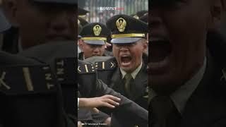 Yel-yel Perwira TNI AD di Hadapan Presiden Jokowi