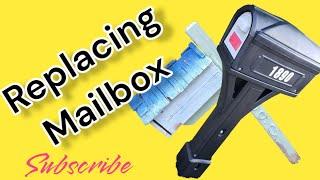 How to replace or fix mailbox quickly with 5 minute post mix from home depot #howto #diy #handyman