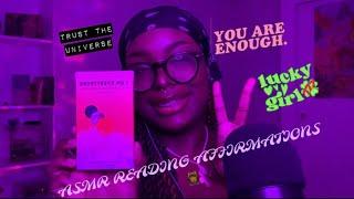 ASMR  Affirmations for manifesting positive energy while sleeping  whispers gum sounds