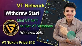 VT Network Withdrawal Start  How to Withdraw VT Token  Mint VT NFT to Get Withdrawal  Price $12