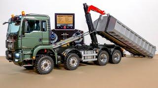 UNBOXING SCALEART RC TRUCK MAN TGS 8x8 ROLL OFF PALFINGER HYDRAULIC ARM COMMANDER SA 5000 EXPERT