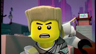 Ninjago Overlord fight scenes the golden ninja and the titanium ninja