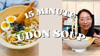 15 Minute Udon Noodle Soup using Costco Shrimp Tempura