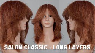 step by step LONG LAYERED TEXTURED HAIRCUT