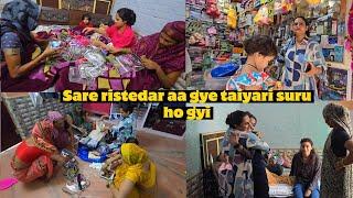 Sare ristedar aa gye taiyari suru ho gyi... #Snappygirls #therott #vlog #vlogger 