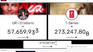 Ur Cristiano vs T-Series Live Subscriber Count