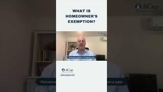 What is Homeowner’s Exemption? #shorts #homeowners