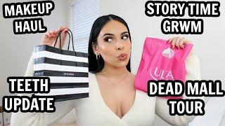 LETS HANG OUT ‍️ Story-time GRWM Clear correct update Dead mall tour & mini makeup haul