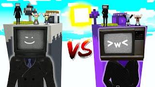 ЧАНК ТВ МЕН ПРОТИВ ЧАНКА ТВ ВУМЕН В МАЙНКРАФТ TV MAN VS TV WOMAN SKIBIDI TOILET MINECRAFT