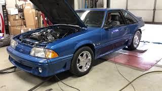 Foxbody Mustang dyno pull with Vortech V3 Heritage Supercharger and TrickFlow Top End Kit