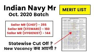 Congratulations ️ - Indian Navy MR Merit List Out  State Wise  Cut Off ?  New Vacancy कब आएगी ?