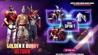 GOLDEN SHADE RETURN NEXT EVO VAULT EVENT RED BUNNY BUNDLE  FREE FIRE NEW EVENT  FF NEW EVENT