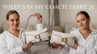 WHATS IN MY BAG  coach tabby 26 shoulder bag