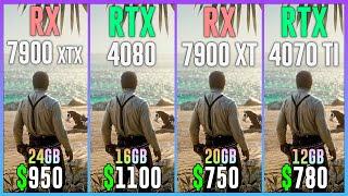 RX 7900 XTX vs RTX 4080 vs RX 7900 XT vs RTX 4070 TI - Test in 15 Games