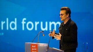 Bono receives the Skoll Foundation Global Treasure Award at the Skoll World Forum #SkollWF 2017