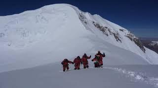 ITBP mountaineers on first ever summit to Mount Dome Khang 7250 M23786 ft North Sikkim.