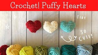 How to CROCHET a SMALL 3D HEART  Crochet Hearts for Beginners