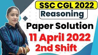 SSC CGL 2022 Reasoning   Paper  Solution  11 april 2022  sift-2     By Mona Mam