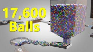 17600 Colorful Balls Marble Run Loop animation V09