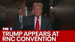 Donald Trump makes surprise appearance at RNC