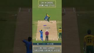 Sai Kishore Bowling Style   Bowing Action  Real Cricket 24 #shorts