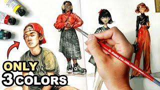 How to Paint People Using ONLY 3 Colors