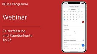 Die Zeiterfassung beim Programm - Webinar vom 03.12.2023